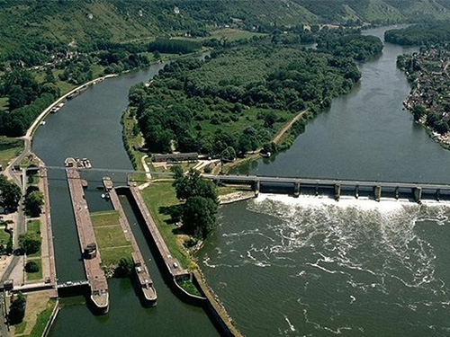 Inauguration du barrage de Poses rénové