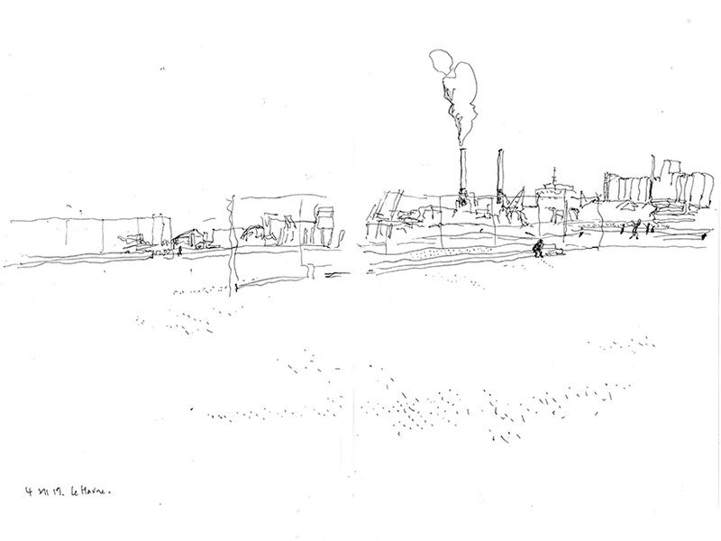 Le Havre, croquis d'Alexis Pernet