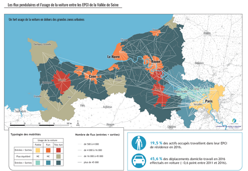 Carte - Les migrations pendulaires