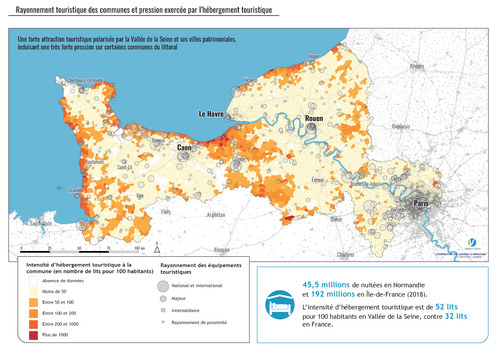 Carte - Les attraits et l'intensité d'hébergement touristiques