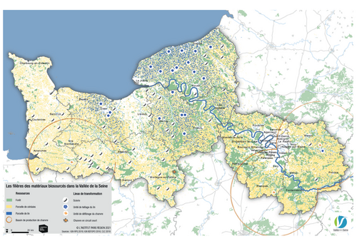 Carte - Les filières des matériaux de construction biosourcés