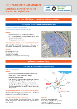 PARIS SEINE NORMANDIE®. Sélection d’offres foncières à vocation logistique 