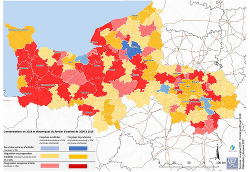 Carte - Foncier d’activité économique et logistique